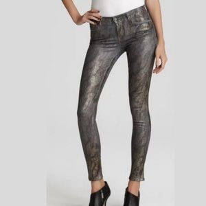 J Brand Coated Snake Skinny Jeans